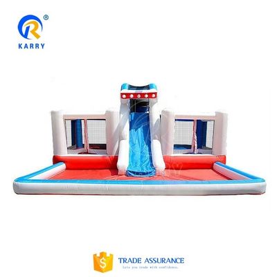 Castle Kids aufblasbare Haie Sprung-Haus-Springer mit Wasserrutsche und tragbaren Design
