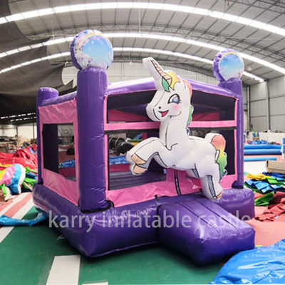 Einhorn Aufblasbare Mini Combo Bouncer Kommerzielle Luftspringen Kinder Sprungburg Ideal