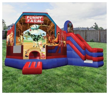 Funktionen PORTABLE Riesenkarussell Sprungburg Combo-Slide mit individueller Farbe
