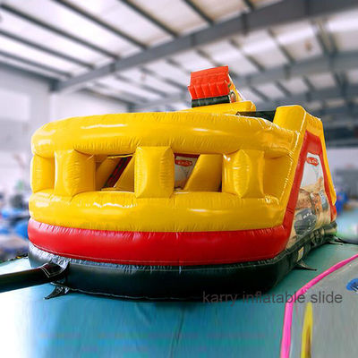 Anpassen Sie Doppelslide Charakter Monster Truck aufblasbare Hüpfburg für Kinder
