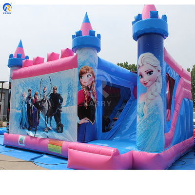 Outdoor-Spielplatz kundenspezifische Farbe aufblasbare Hüpfburg Frozen-Thema-Hüpferrutsche