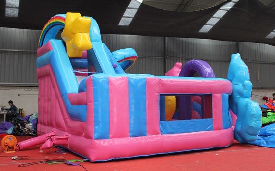 Vermietung für Geschäftspartys 5x5.5m aufblasbares Sprungschloss mit Einhorn