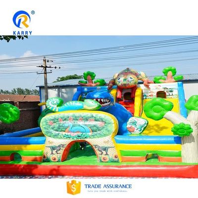 PORTABLE Aufblasbare Wasserrutsche Springen Spaß Stadt Blow Up Bouncer mit doppelter breiter Rutsche