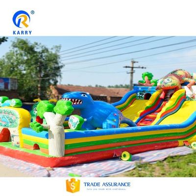 PORTABLE Aufblasbare Wasserrutsche Springen Spaß Stadt Blow Up Bouncer mit doppelter breiter Rutsche
