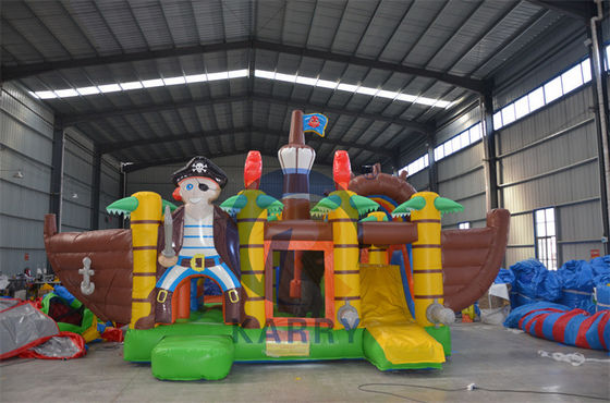 Jungle Adventure Castle aufblasbare Türsteher-Slide-Combo mit Jungle Animal Design