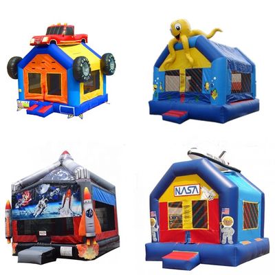 65kg Hinterhof aufblasbares Sprunghaus mit Rutsche und 3D Spiderman Air Jumping Design