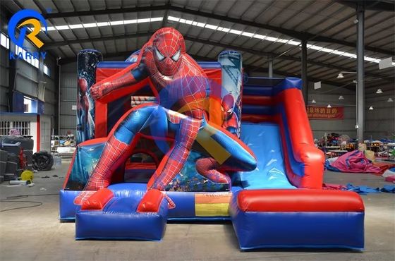 Spiderman Aufblasbares Sprunghaus Kombo Sprungburg für Kinderunterhaltung