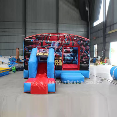 Spiderman Aufblasbares Sprunghaus Kombo Sprungburg für Kinderunterhaltung