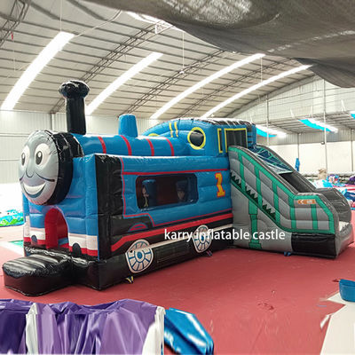 Wie auf dem Bild Thomas Little Train Sprungschloss Schieberegler Combo Aufblasung Schloss mit Schieberegler