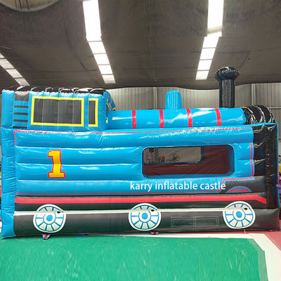Wie auf dem Bild Thomas Little Train Sprungschloss Schieberegler Combo Aufblasung Schloss mit Schieberegler