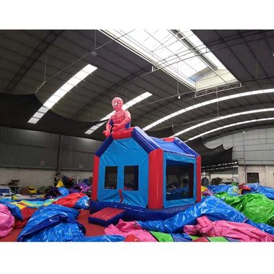 CE-Blower inklusive Spider-Man aufblasbarer Türsteher kundenspezifischer kommerzieller Sprunghaus