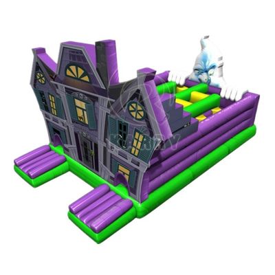 PORTABLE Am beliebtesten Halloween Spukhaus aufblasbare Hindernisse Türsteher Schloss