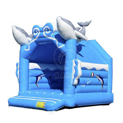 Fadenzubehör Happy Hop Bouncer Schloss für Kinder Zeichentrickfilm Dophin aufblasbares Spielzeug