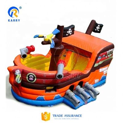 Outdoor-Spiele Piratenschiff Boot Combo Jumper mit aufblasbaren Rutschen und Bouncer House