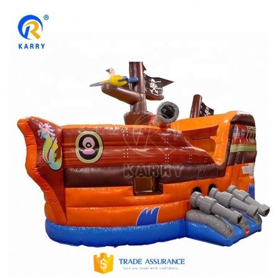 Outdoor-Spiele Piratenschiff Boot Combo Jumper mit aufblasbaren Rutschen und Bouncer House
