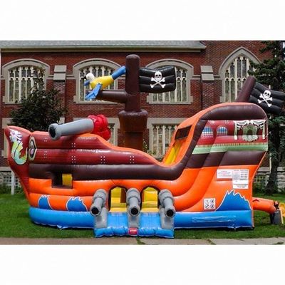 Outdoor-Spiele Piratenschiff Boot Combo Jumper mit aufblasbaren Rutschen und Bouncer House