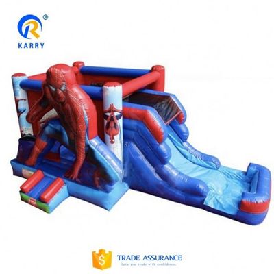 Outdoor-Spielplatz aufblasbarer Spider-Man Sprunghaus Combo-Rutsche für Kinder und Erwachsene