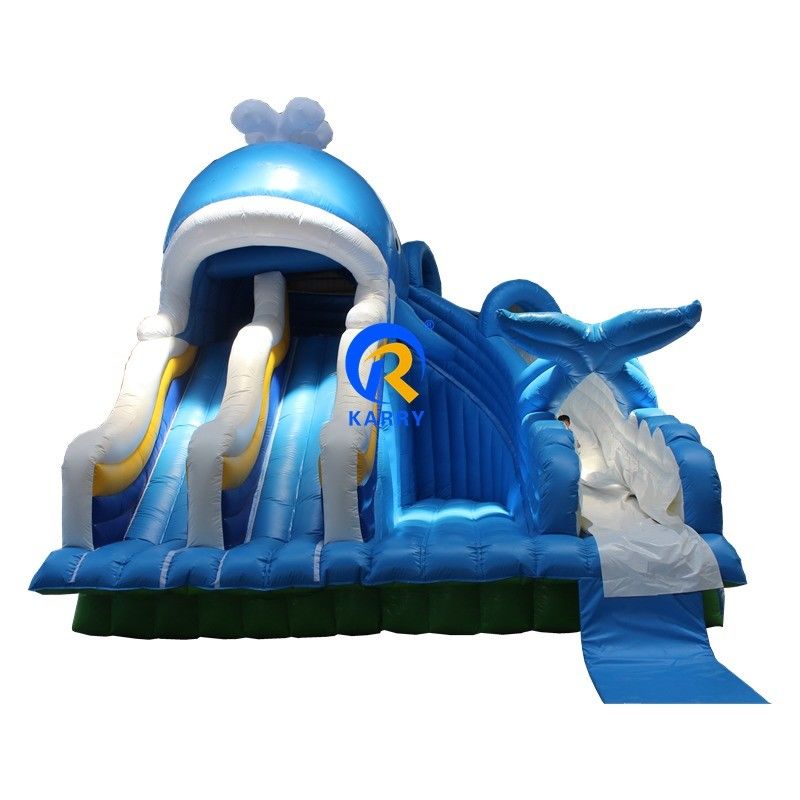 Portable PVC 0,55mm Plane Aufblasbare Wasserrutsche mit Pools und Schwimmballspielzeug