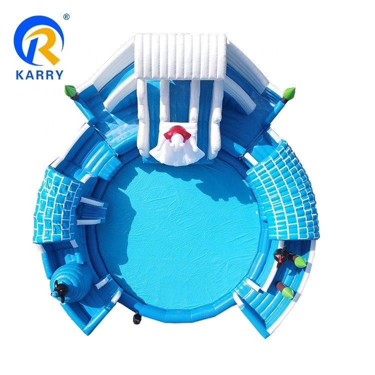 Blaser inklusive Eisbärenthemen aufblasbarer Wasserpark 15x15m Ideal für Sommeraktivitäten