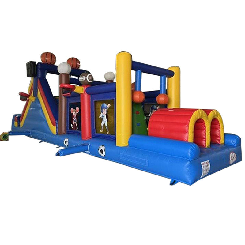 Unisex-Ball-Sport-Spiel-Strecke Land aufblasbare Hindernisbahn mit Sprunghaus und Rutsche