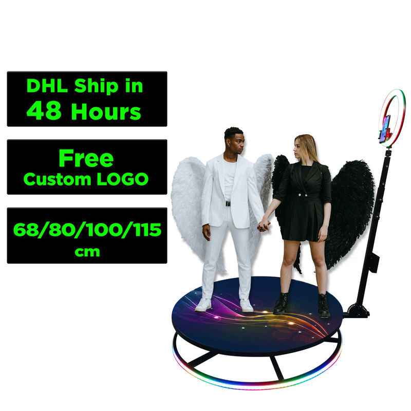 360-Video-Fotobooth Automatisch mit Led-Magie-Spiegel Ipad 360-Fotobooth-Maschine 115cm