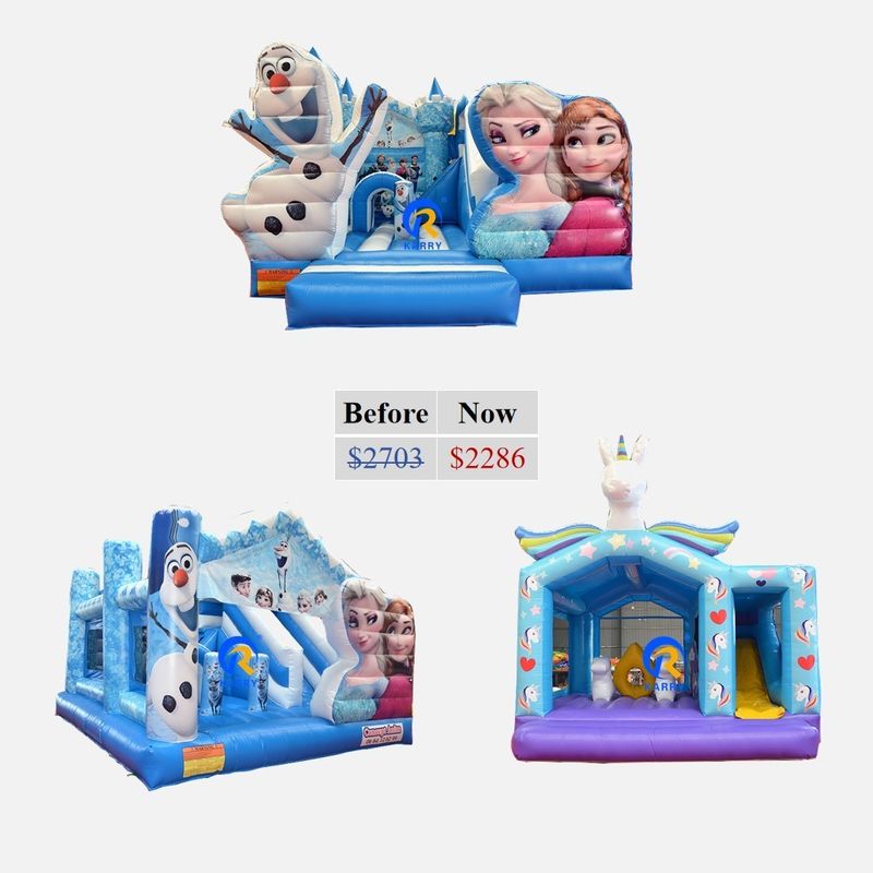 Frozen-Theme Aufblaskasten mit Schieberegler angepasster Größe und Alter 14 Jahre Up