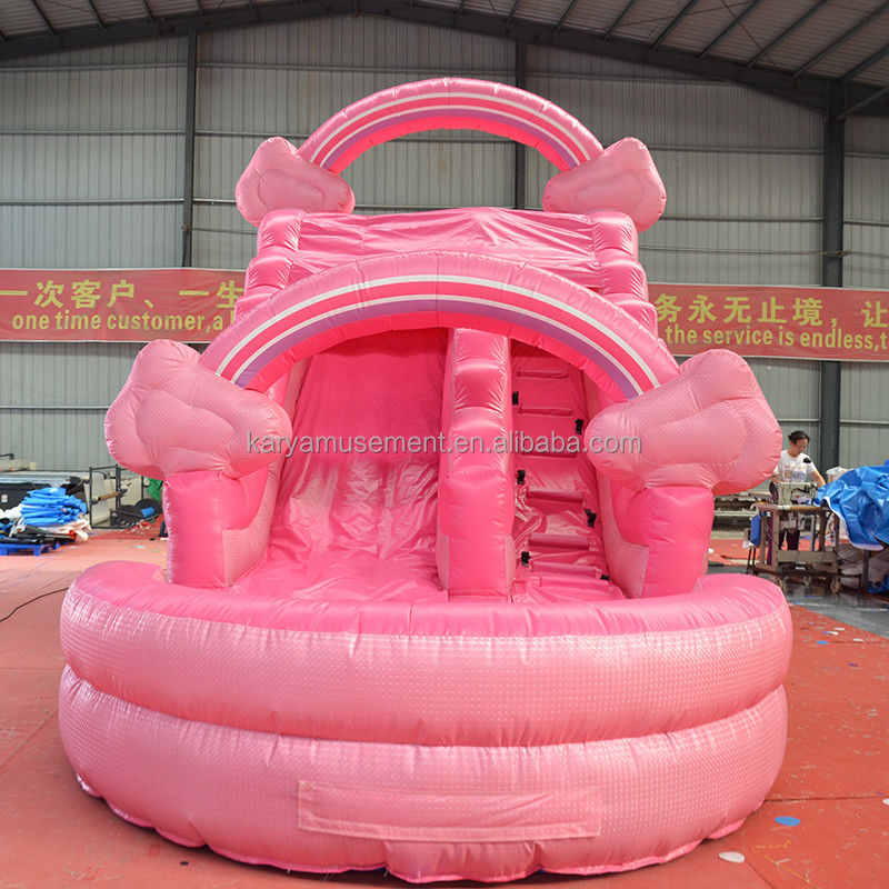 Mädchen rosa aufblasbar 26 Fuß Wasserrutschen Pool perfekt für kommerzielle Vermietung und Spaß