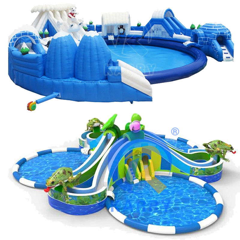 Aufblasbare Wasserrutsche und Pool für Kinder und Erwachsene mit umweltfreundlichem Design