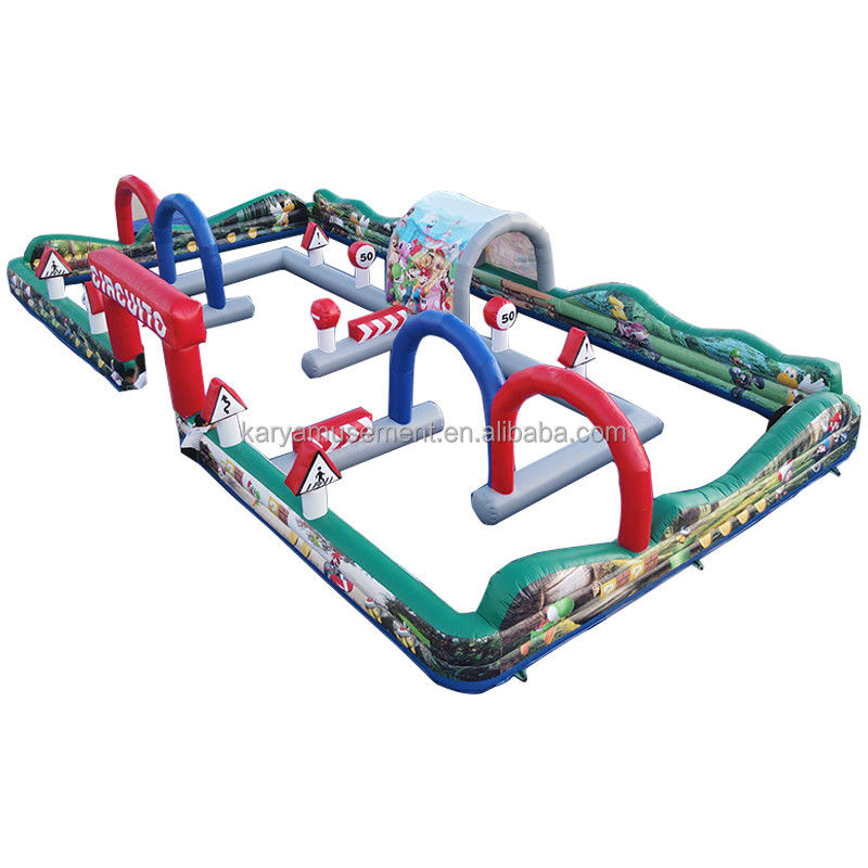 Kinder Lieblings-Kommerzielle Custom Große aufblasbare Go Kart-Strecke für Kinder-Sport-Spiele
