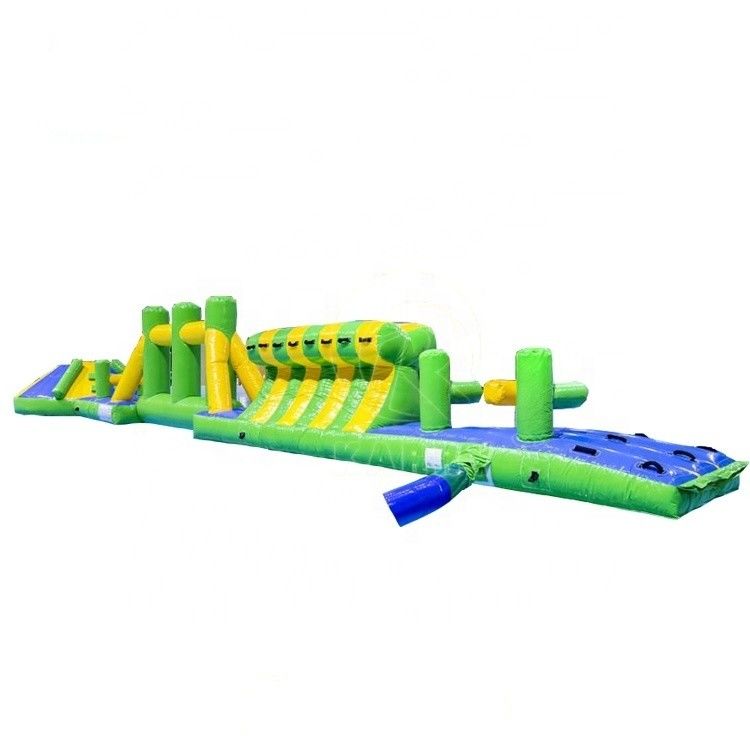 CE-zertifizierte 16m Aqua Run Course Hindernis kundenspezifisches farbenfrohes Design für Wasserpark