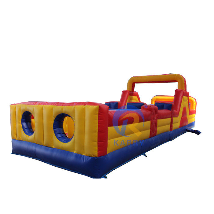 Akzeptables OEM 39ft Gelb aufblasbares Hindernis-Spiel für Erwachsene Miet- und Reparaturkits