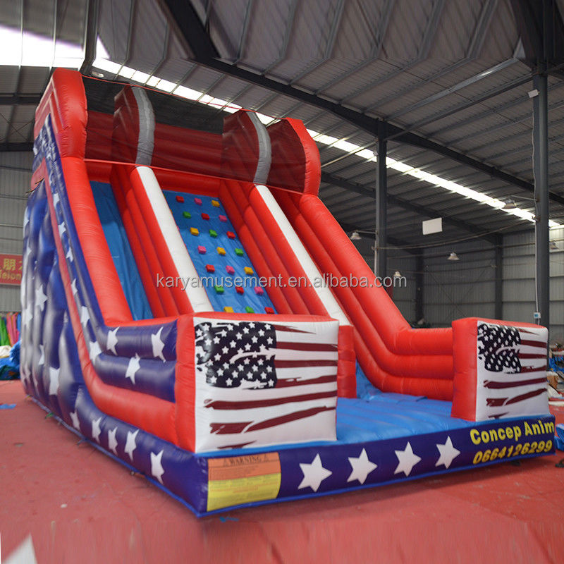 26ft Doppelspur aufblasbare Wasserrutsche für Kinder und Erwachsene PVC-Plattenmaterial