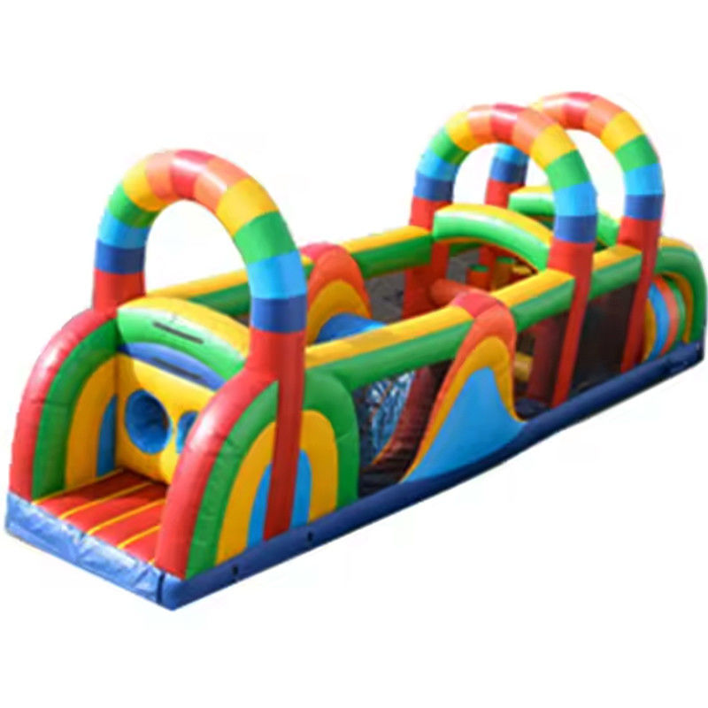 KR-OBS-904-2 Outdoor-Spielplatz aufblasbare Sturmkurs Herausforderung mit spannendem Regenbogen