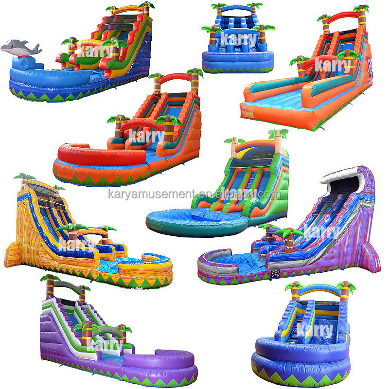 Aufblasbare Wasserpalmen-Rutsche mit Kindern Spielen Pool Springen Springen Wasserrutschen PVC besser