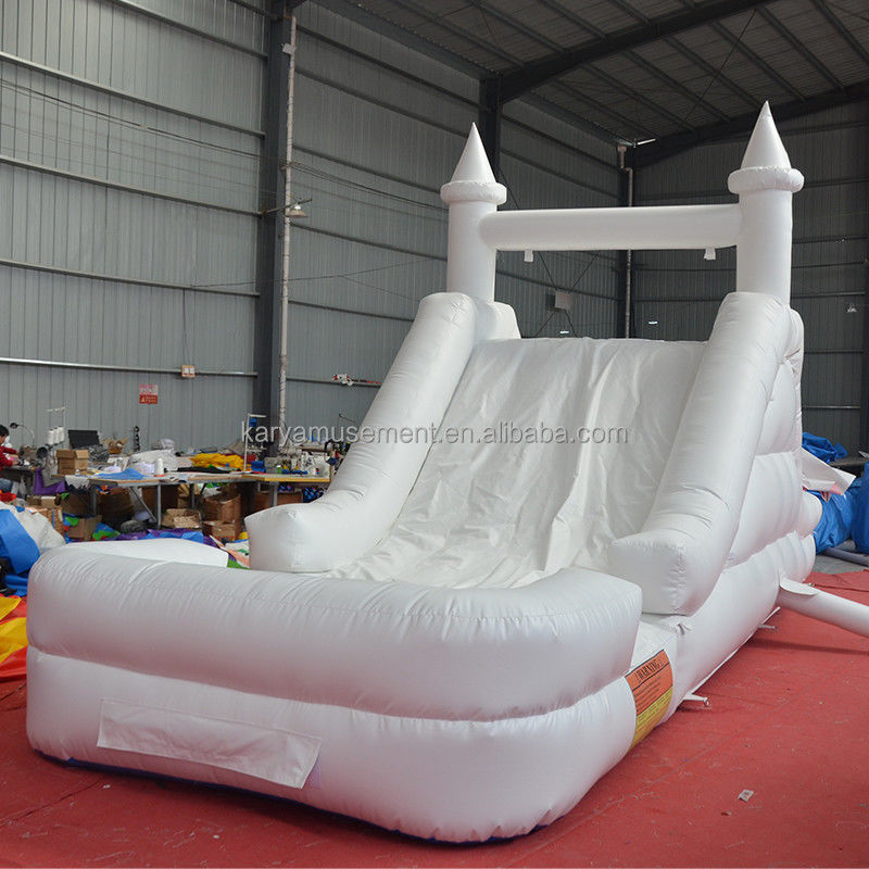 Aufblasbare Schloss-Slide Kombination Gas-Weiß-Slide mit Bläser C/E oder U/L Standard