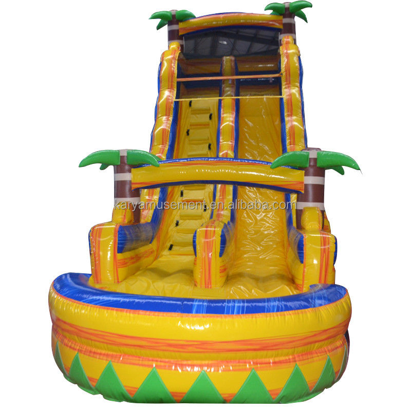 angepasste Farbbescheinigung CE/EN71/EN14960 Aufblasbare Wassersprungrutsche mit Pool