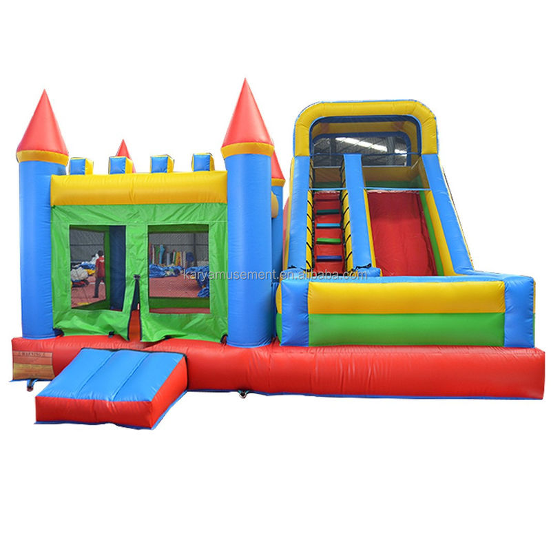 Funktionen PORTABLE PVC Rot N Blau Aufblasung Schloss mit Pool N Slide Bouncer House