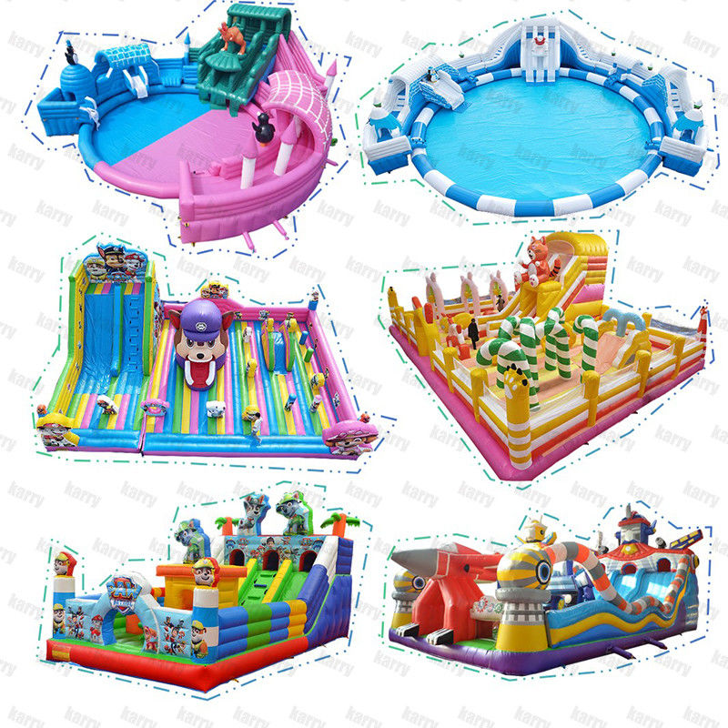 Unisex Wasser-Spaß 2024 Custom aufblasbarer Wasserpark mit PORTABLE Rutsche und Schloss
