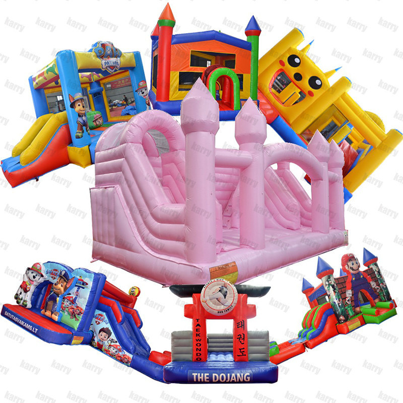 Aufblasbare rosa sprunghafte sprunghafte Aussteiger Burg für Kinder Kleinkinder Spiele Combo-Slide