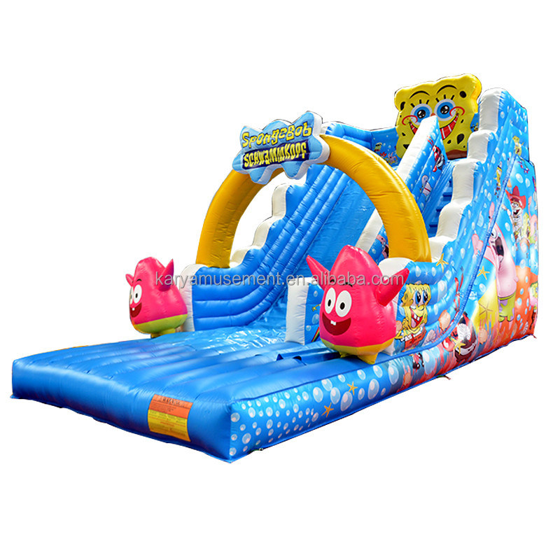 29ft Sponge-Bob Wide Slip n Slide für Kinder N Erwachsene Indoor PVC kommerziell aufblasbar