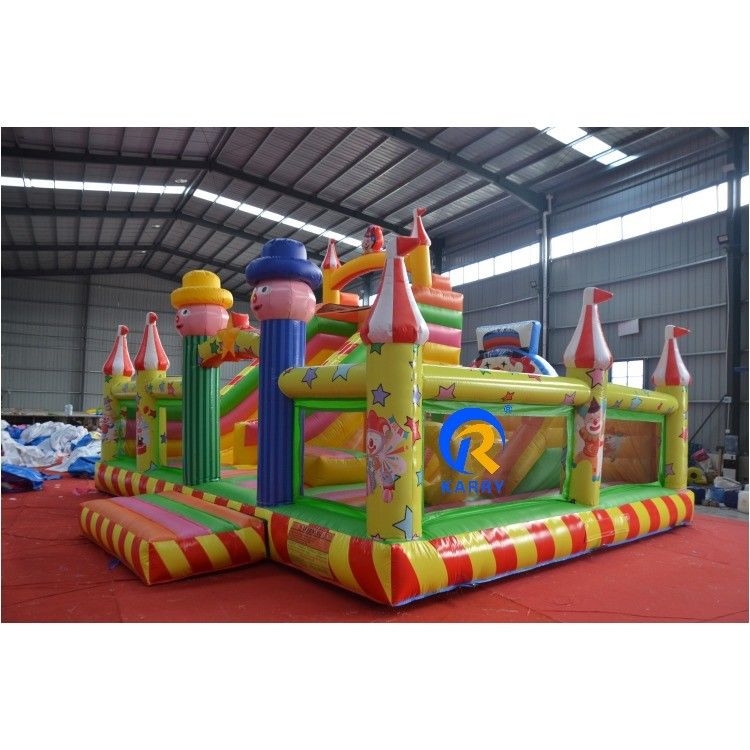 8x6x6m aufblasbarer Clown-Themen-Wasserpark für Kinder im Freien und Innenbereich