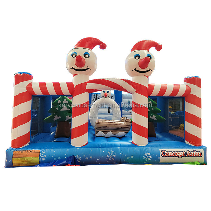 Custom Christmas Aufblaspuppe Clown Trampolin Sprungburg für Innen- und Außenbereich