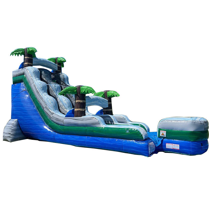 Erwachsenengröße aufblasbare Springer PVC aufblasbare Sprungrutschen mit Splashpool