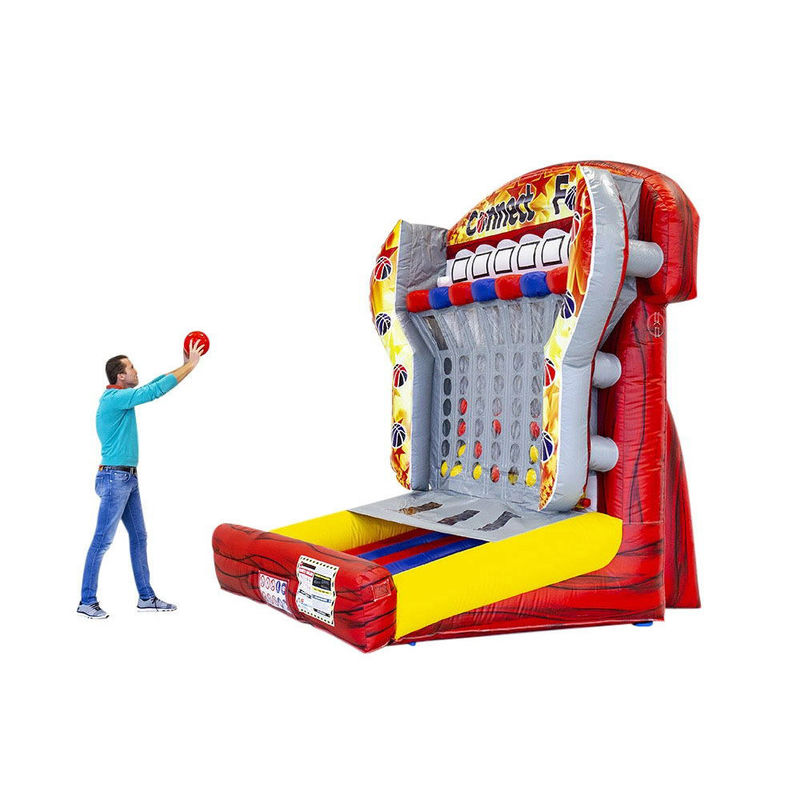 Farbenfrohe aufblasbare Connect 4 in einer Reihe Ziel-Shooting-Spiel für kommerzielle Herausforderungen