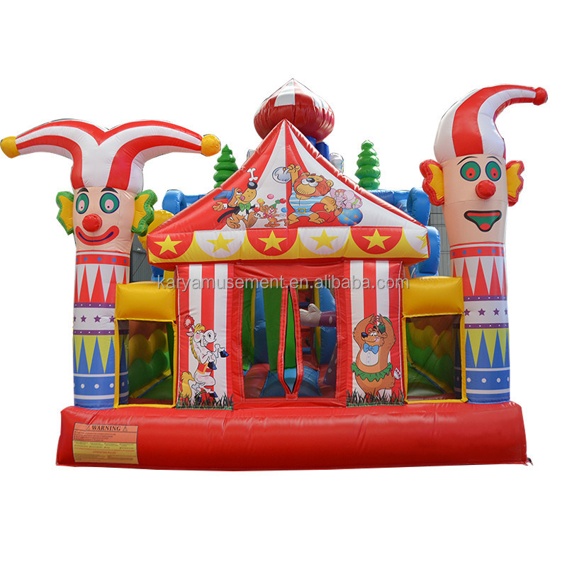 14 Jahre Unisex Neues PVC Aufblasbares Zirkus Schloss mit Slip N Slide Spaß Stadt Party