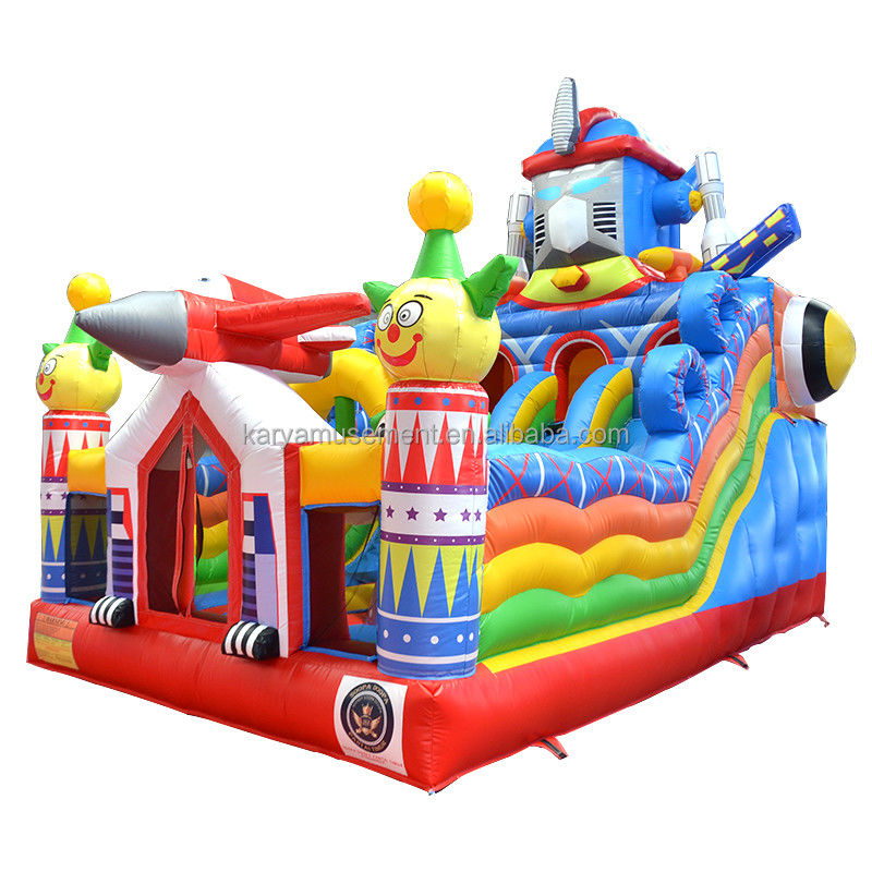 Trampolin Custom Kleingröße Aufblasbare Mechanische Ares Spaß City Bouncer Combo Slide