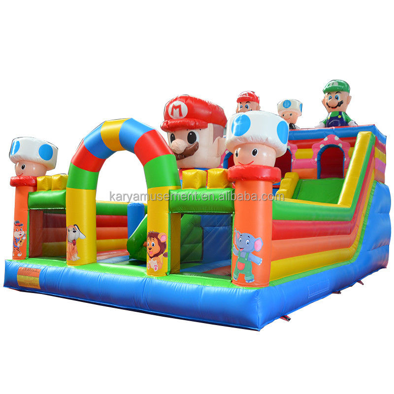 Alter 14 Jahre Portable PVC Aufblasbare Mario Fun City Spielplatz Spiel für Kinder