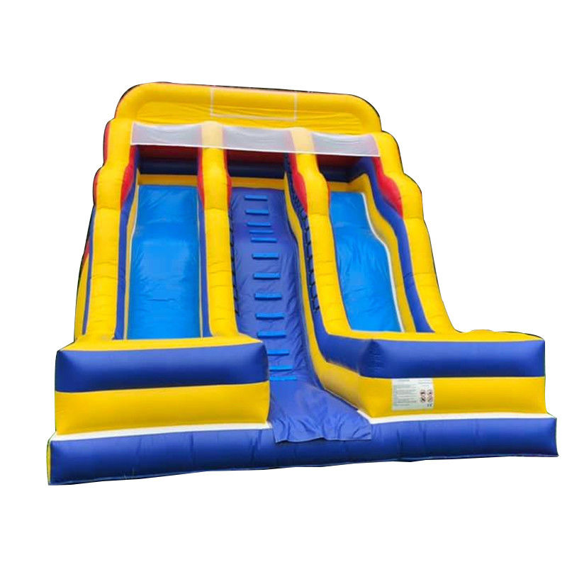 See/Luft/Expressversand PVC Gelbwasserrutsche Aufblasbar mit 2 Rutschen und 2 Pools