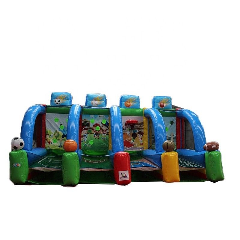 Features PORTABLE Kids 4 in 1 Karneval aufblasbares Sportspiel aufblasbares Basketball-Schießspiel