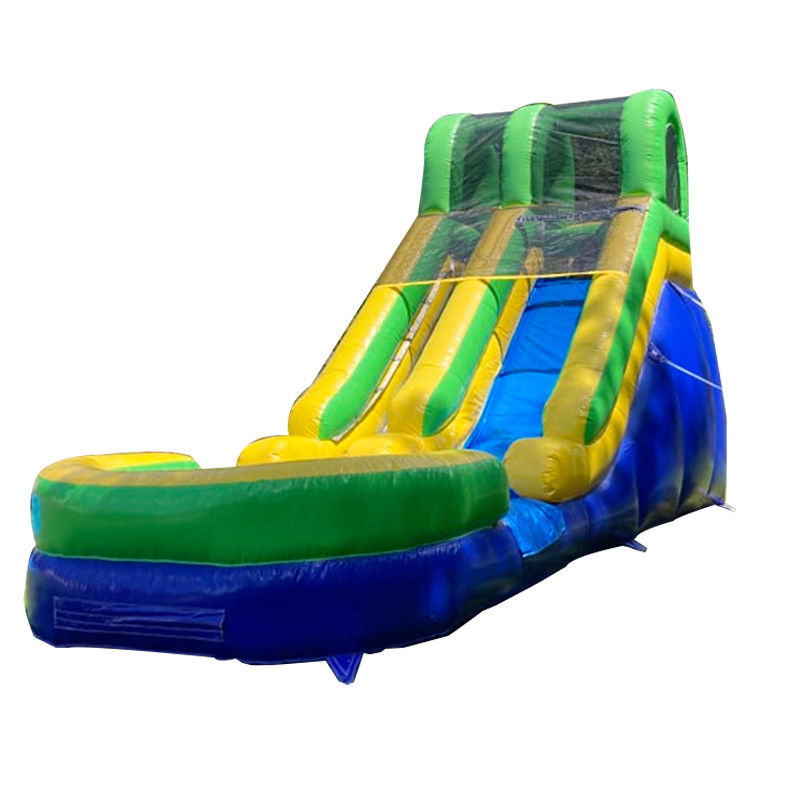 Kommerzielle trockene und nasse 25ft aufblasbare Wasserrutsche mit Pool Kinder Sommer-Wasser-Spiel